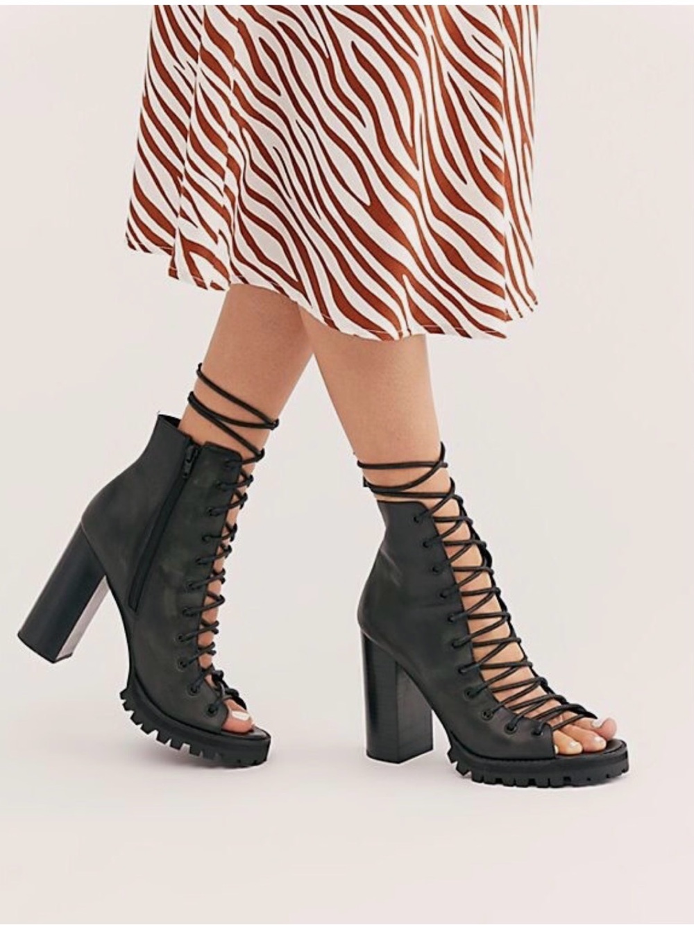 Free People Palermo Heel Brand Sz 8 black